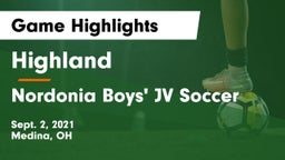 Highland  vs Nordonia  Boys' JV Soccer Game Highlights - Sept. 2, 2021