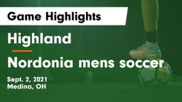 Highland  vs Nordonia mens soccer Game Highlights - Sept. 2, 2021