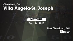 Matchup: Villa Angela-St. Jos vs. Shaw  2016