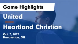 United  vs Heartland Christian Game Highlights - Oct. 7, 2019