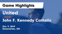 United  vs John F. Kennedy Catholic Game Highlights - Oct. 9, 2019