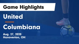 United  vs Columbiana Game Highlights - Aug. 27, 2020