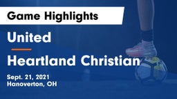 United  vs Heartland Christian Game Highlights - Sept. 21, 2021
