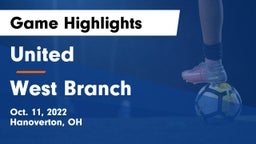 United  vs West Branch Game Highlights - Oct. 11, 2022
