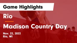 Rio  vs Madison Country Day Game Highlights - Nov. 22, 2022