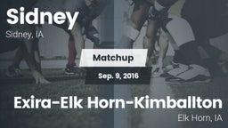 Matchup: Sidney vs. Exira-Elk Horn-Kimballton 2016