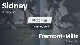 Matchup: Sidney vs. Fremont-Mills  2016