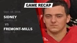 Recap: Sidney  vs. Fremont-Mills  2016