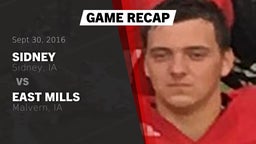 Recap: Sidney  vs. East Mills  2016