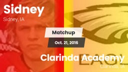 Matchup: Sidney vs. Clarinda Academy  2016