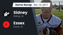 Recap: Sidney  vs. Essex  2017