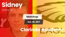 Matchup: Sidney vs. Clarinda Academy  2017