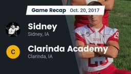 Recap: Sidney  vs. Clarinda Academy  2017