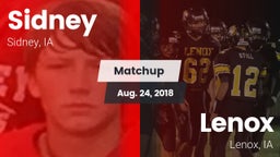 Matchup: Sidney vs. Lenox  2018