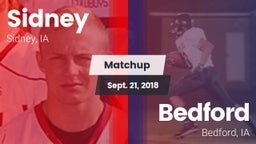 Matchup: Sidney vs. Bedford  2018