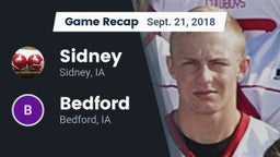 Recap: Sidney  vs. Bedford  2018