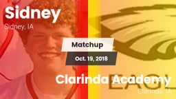 Matchup: Sidney vs. Clarinda Academy  2018