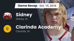 Recap: Sidney  vs. Clarinda Academy  2018