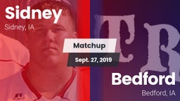 Matchup: Sidney vs. Bedford  2019