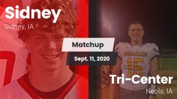 Matchup: Sidney vs. Tri-Center  2020