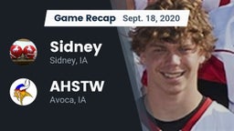 Recap: Sidney  vs. AHSTW  2020