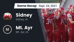 Recap: Sidney  vs. Mt. Ayr  2021