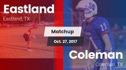 Matchup: Eastland vs. Coleman  2017