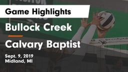 Bullock Creek  vs Calvary Baptist Game Highlights - Sept. 9, 2019