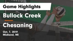 Bullock Creek  vs Chesaning  Game Highlights - Oct. 7, 2019