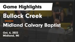 Bullock Creek  vs Midland Calvary Baptist Game Highlights - Oct. 6, 2022