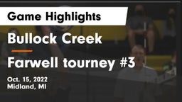 Bullock Creek  vs Farwell tourney #3 Game Highlights - Oct. 15, 2022