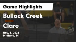 Bullock Creek  vs Clare  Game Highlights - Nov. 3, 2022