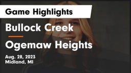 Bullock Creek  vs Ogemaw Heights  Game Highlights - Aug. 28, 2023