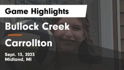 Bullock Creek  vs Carrollton  Game Highlights - Sept. 13, 2023