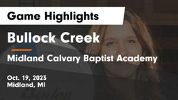 Bullock Creek  vs Midland Calvary Baptist Academy Game Highlights - Oct. 19, 2023