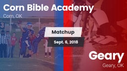 Matchup: Corn Bible Academy vs. Geary  2018