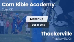 Matchup: Corn Bible Academy vs. Thackerville  2019