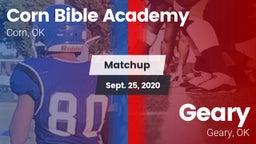 Matchup: Corn Bible Academy vs. Geary  2020