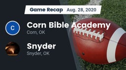 Recap: Corn Bible Academy  vs. Snyder  2020