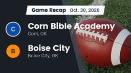 Recap: Corn Bible Academy  vs. Boise City  2020