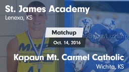 Matchup: St. James Academy vs. Kapaun Mt. Carmel Catholic  2016