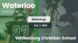 Matchup: Waterloo vs. Whitesburg Christian School 2016