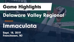Delaware Valley Regional  vs Immaculata  Game Highlights - Sept. 18, 2019