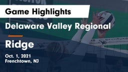 Delaware Valley Regional  vs Ridge  Game Highlights - Oct. 1, 2021