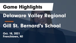 Delaware Valley Regional  vs Gill St. Bernard's School Game Highlights - Oct. 18, 2021