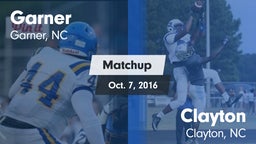 Matchup: Garner vs. Clayton  2016