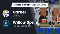 Recap: Garner  vs.  Willow Spring  2023