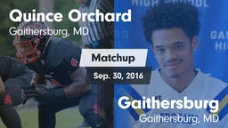 Matchup: Quince Orchard vs. Gaithersburg  2016