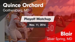 Matchup: Quince Orchard vs. Blair  2016