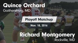 Matchup: Quince Orchard vs. Richard Montgomery  2016